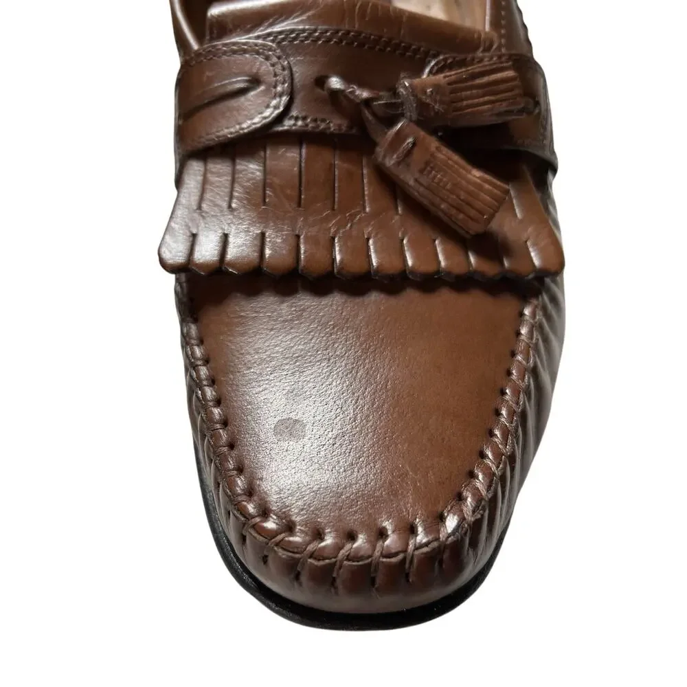 Florsheim Mens Dress Loafers Slip On Brown Burgundy Bramwell 18121 Size `10.5 B